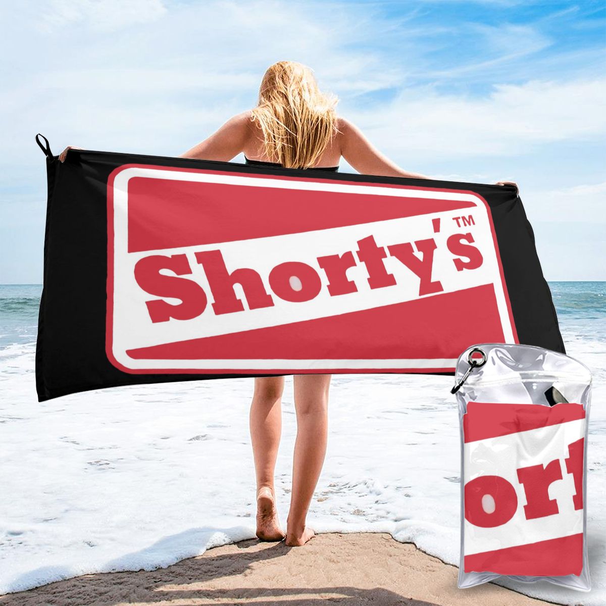 Shortys Skateboard Logo S 2Xl Any Logo Pride Plus Size Novelty Crewneck Solid Color Womens Beach Bath Towel: 160 x 80cm