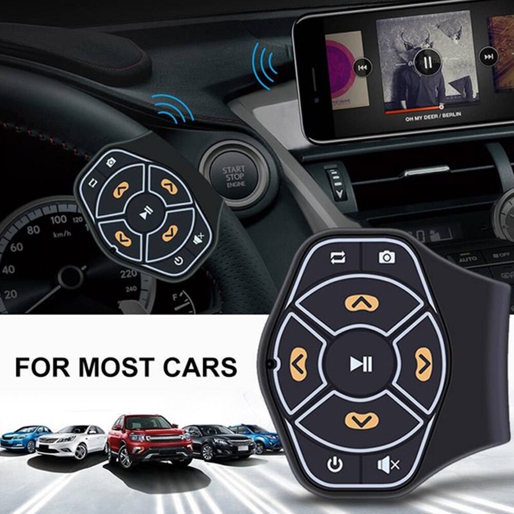 Smarttelefon bil fjernkontroll knapp bluetooth motorsykkel tilbehør sykkel media ratt  x09