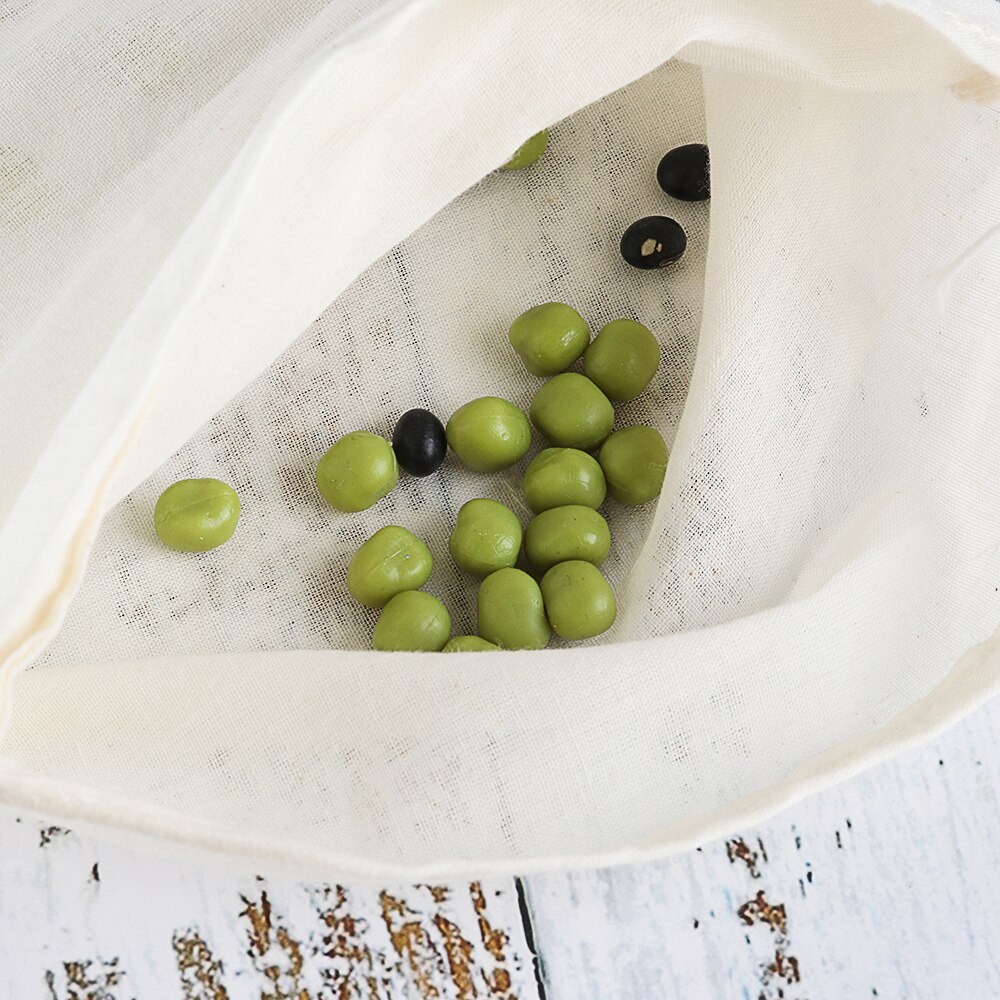 Colador reutilizable de algodón para especias, filtro de malla para alimentos, nueces, muselina y leche de hierbas, bolsa para colador, suministros de cocina 1 unidad