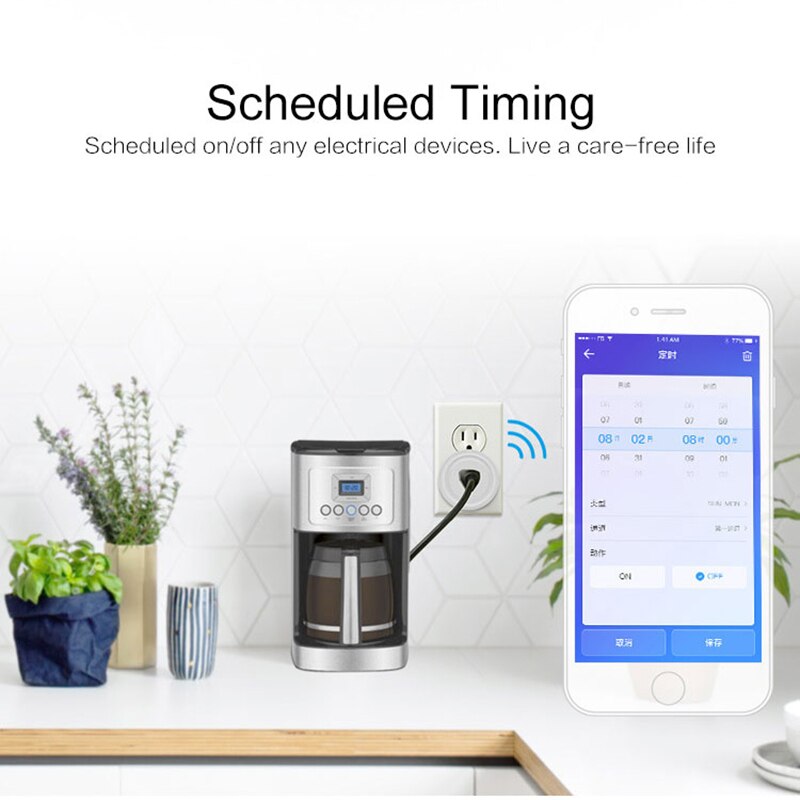 WiFi Smart Socket Mobile Remote Control EWeLink APP EWeLink APP Timing Plug Voice Control Socket US Plug For Smart Home