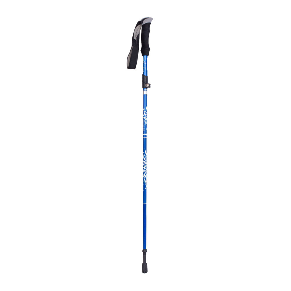 Telescopic Trekking Stick Walking Cane Trusty Hiking Poles Folding Stick Walking Stick for elder Crutches Rubber Tip Accessories: Blue2