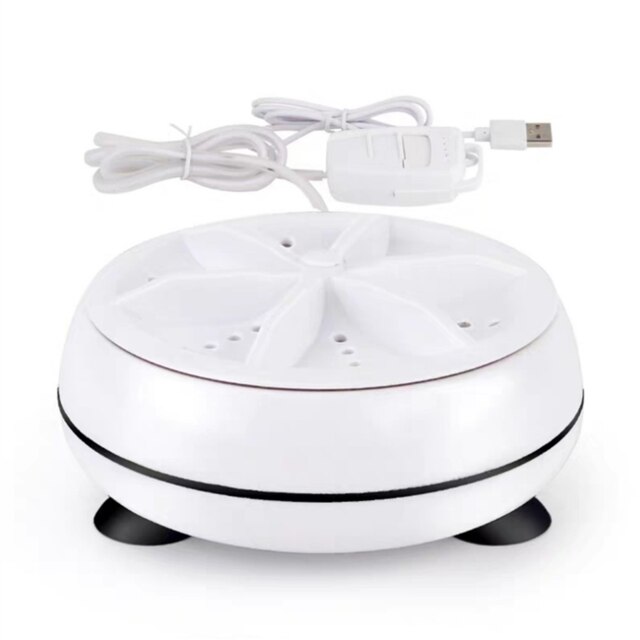 Yj Mini Washing Machine Portable Ultrasonic Turbine Removes Dirt Washer USB Cable for Travel Home Business Trip Laundry Tub: A Adjustable