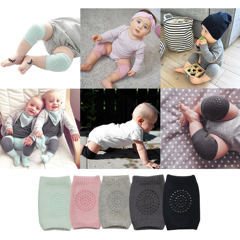 1 Pair Baby Protector Knee Pads Leg Thickened Terry Non-Slip Safety Crawling Accessory Baby Toddler Kids Leg Warmers Kneepad