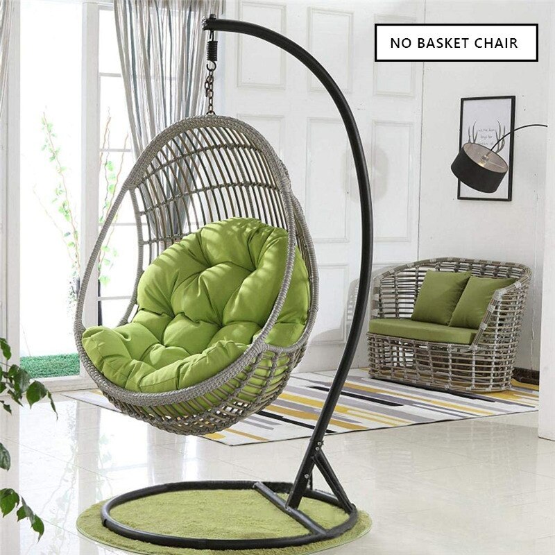 Gungstol sittdyna gunga hängande dämpning trädgård balkong hängande uteplats korg ryggdynor 80 x 120cm cojines (ingen hängmatta): Grön