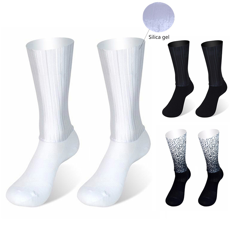 Summer Aero Bike Team Cycling Socks Silica Gel Non-slip Breathable Pro Racing Sports Socks Men Women Calcetines