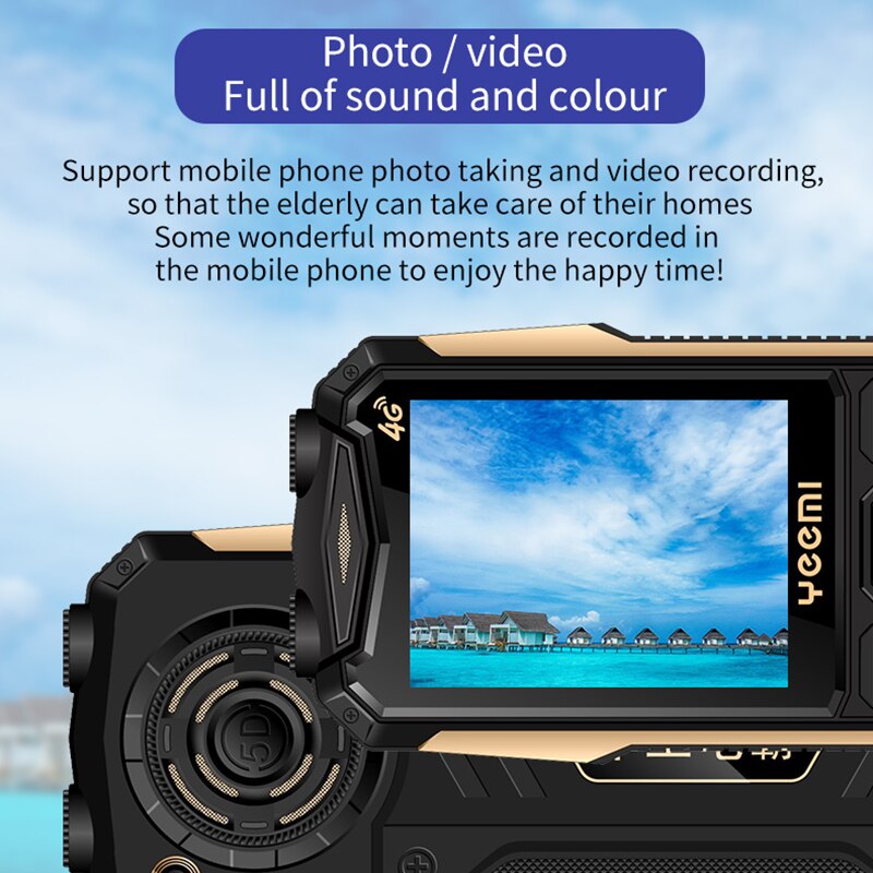 2.6" High Clear Screen 3G WCDMA GSM Mobile Phone Dual SIM Dual SOS Flashlight Long Standby Loud Speaker Cell Phone Russian Key