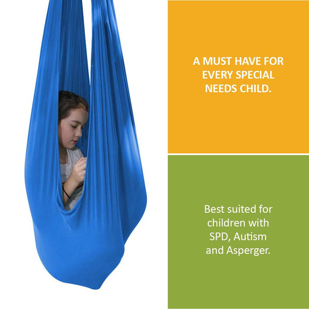 Columpio de terapia de interior para niños con necesidades especiales, Columpio de LICRA para acurrir, hamaca para niños