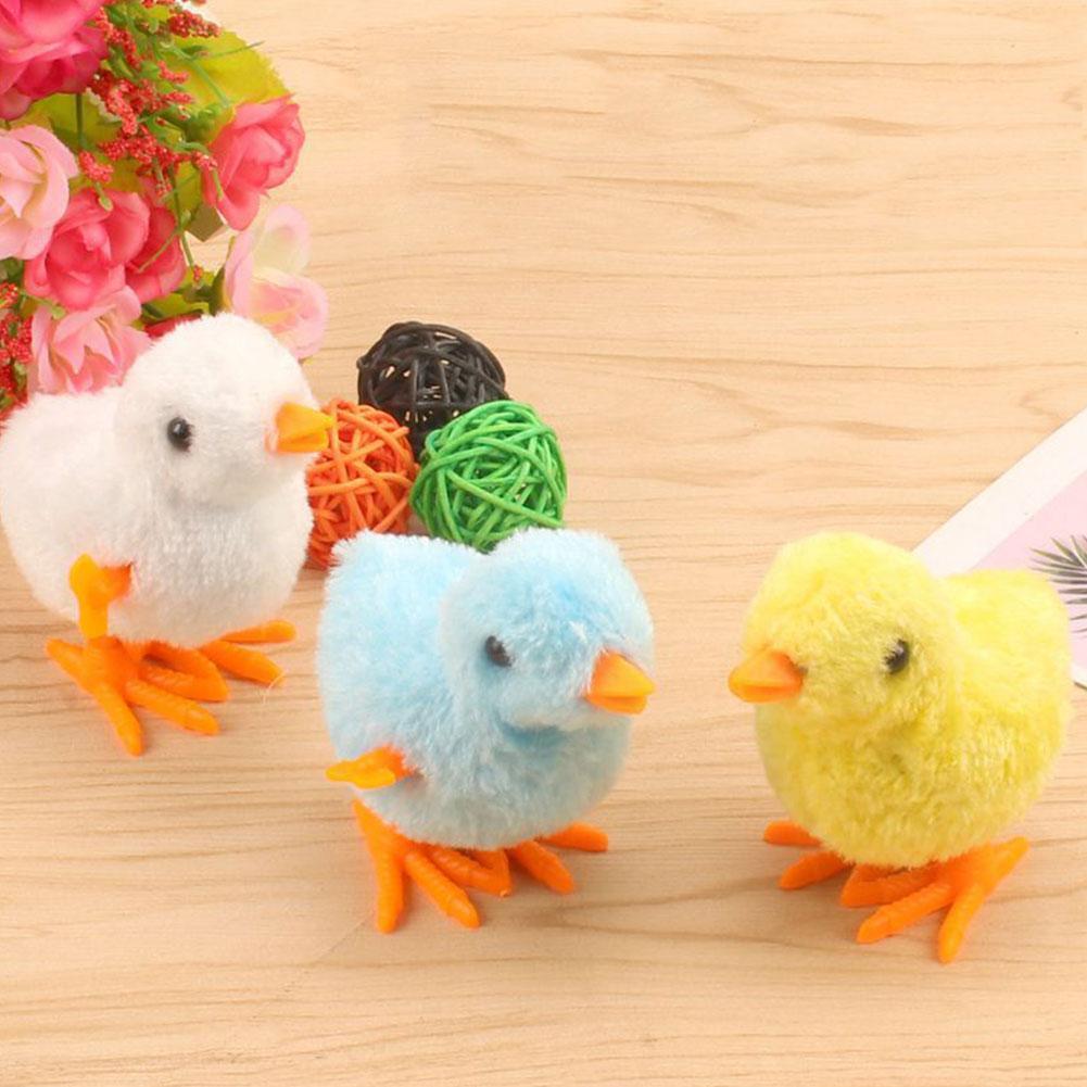 1Pcs Willekeurige Kleur Wind Up Pluche Kip Hopping Grappig Meisje Speelgoed Uurwerk Kuiken Kleine Voor Kids Baby Populaire Vogel speelgoed Jongen Gi U3U6