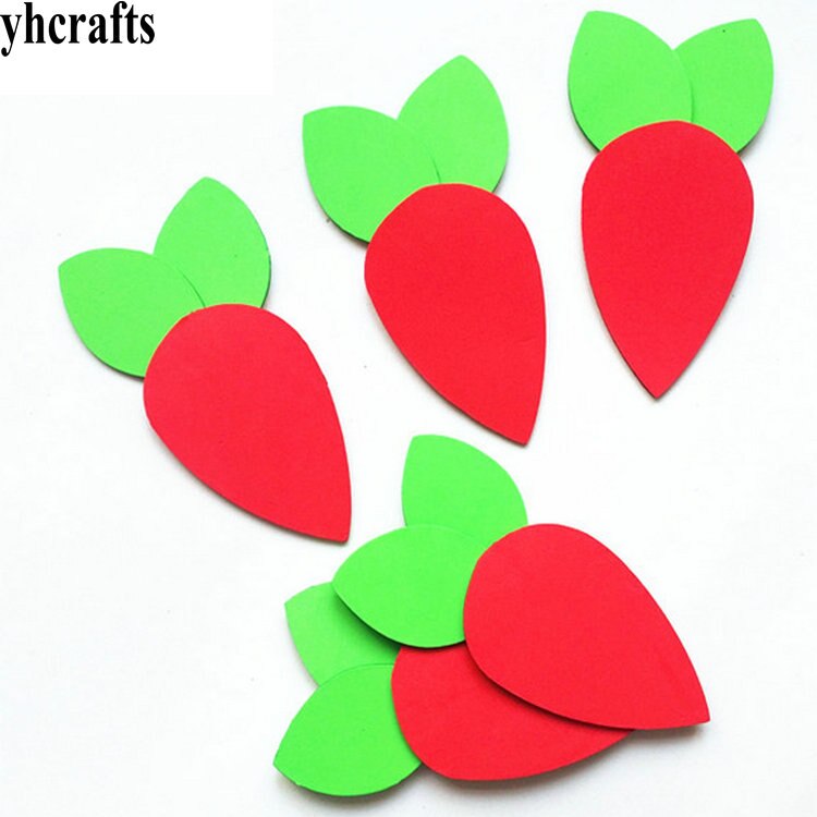 1bag/LOT,foam four leaf clover without stickers Kindergarten crafts Pocket crafts Kids room decoration activitity