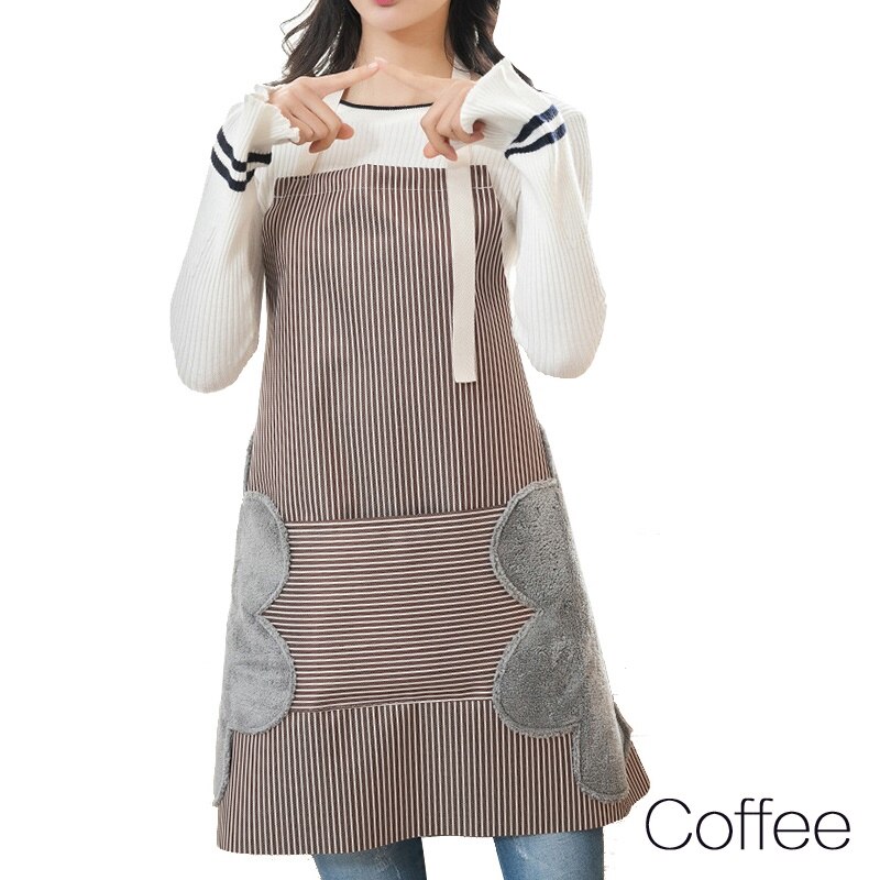 Adjustable Kitchen Apron High-grade Pinafore Waterproof Antifouling Aprons Cooking Baking Restaurant Erasable Hand 8A2256: Red