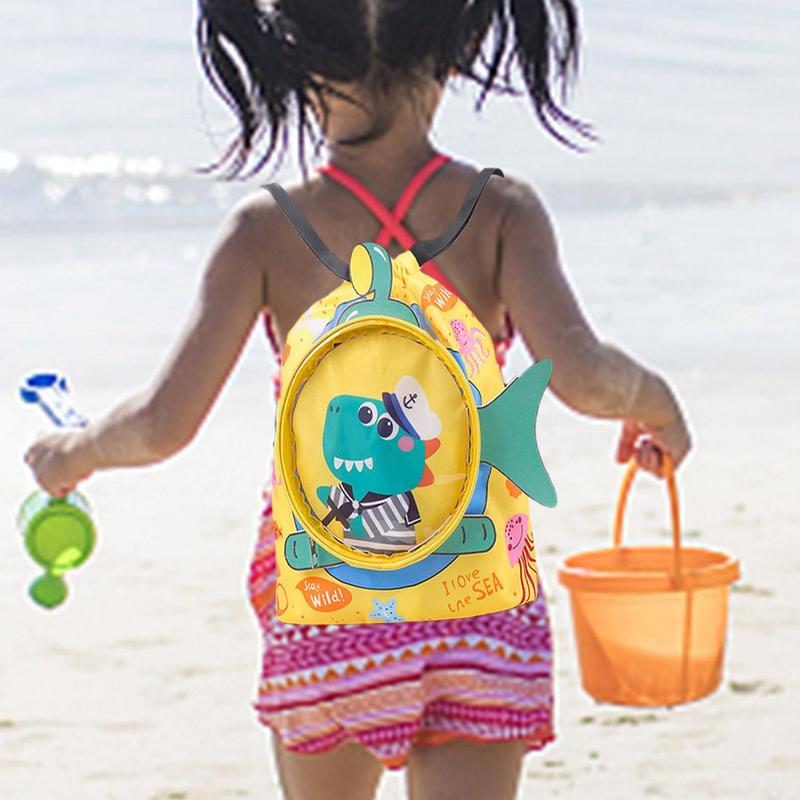 Bolsa de natación para niños, mochila de playa con animales bonitos para niños, bolsa de natación para niñas, playa, piscina, natación, mochila húmeda y seca para exteriores