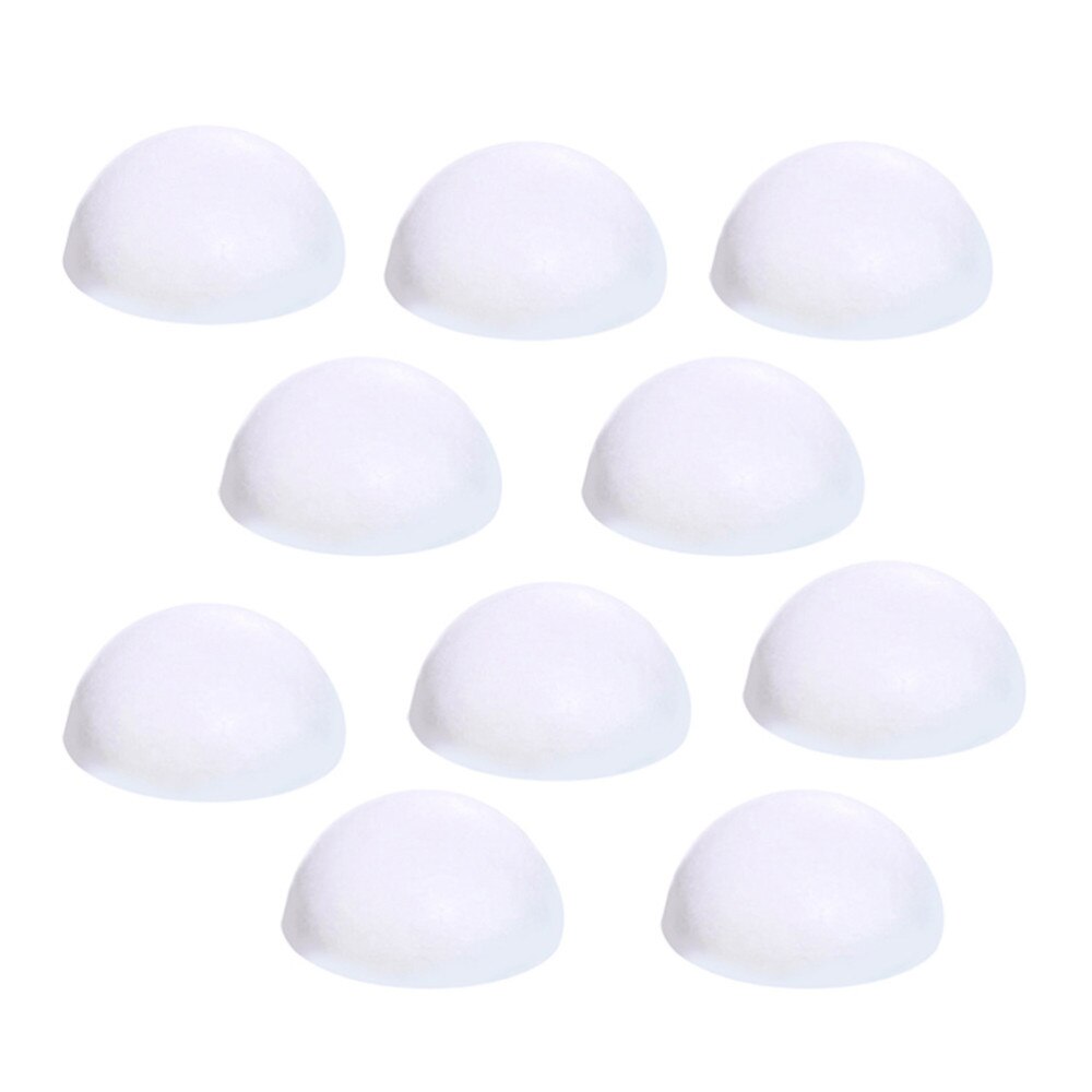 10 Pieces 2cm Shaped Styrofoam Ornaments DIY Craft Party Decoration: White