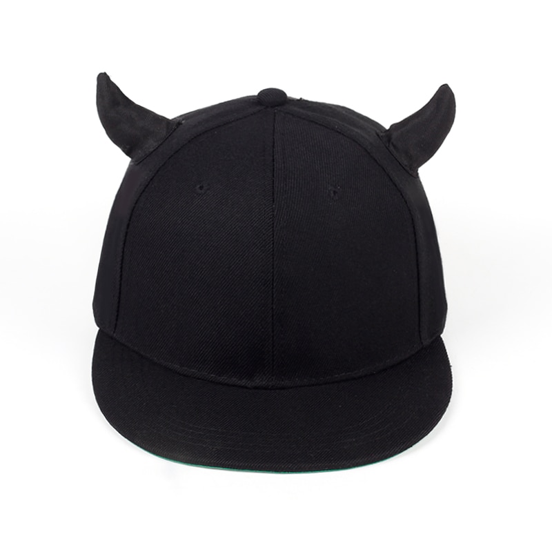 Unisex horn snapback baseball cap hat justerbar bomuld hip hop snapback hatte kasketter udendørs