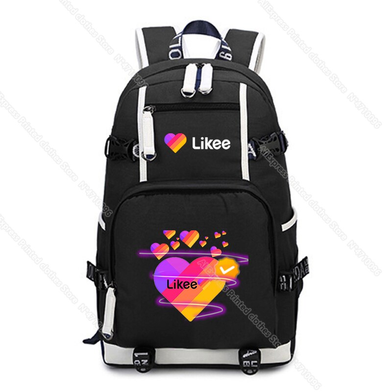 Casual Russia Style Likee Backpack Daily Back to School Mochila LIKEE Teens Boys Girls Rucksack: 8