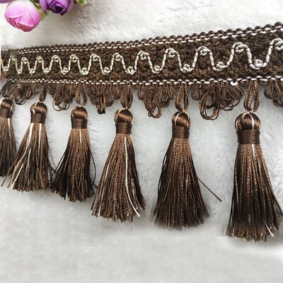 Aiboully 1m europese gordijnkant decoratieve accessoires hangende kralen kwast high-end woondecoratie gordijnaccessoires: O