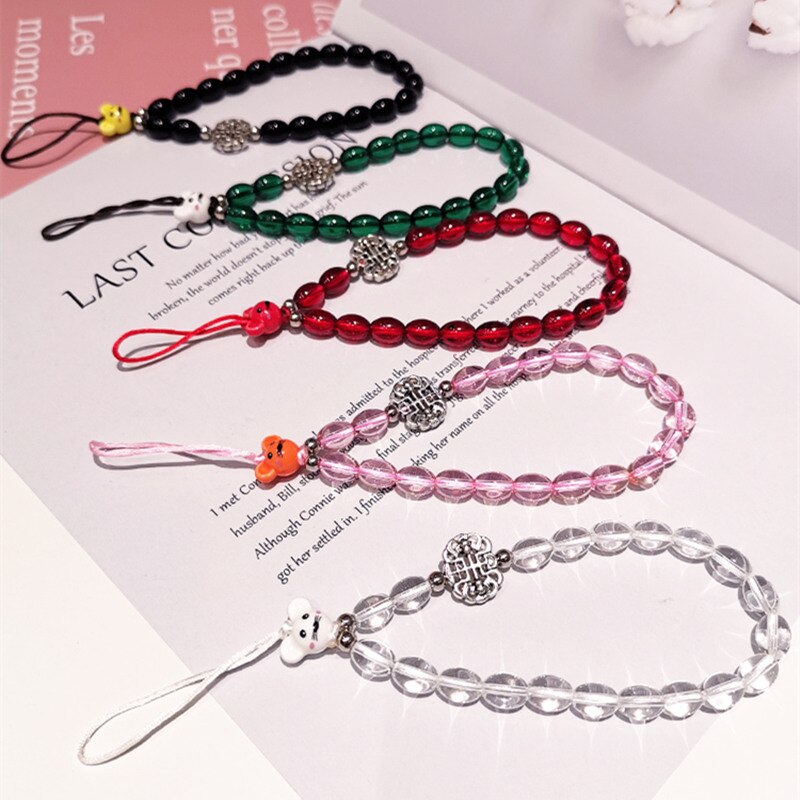 Bear Crystal Chain Bracelet Wrist Strap Lanyar for IPhone 13 12 11 Pro Max for Huawei Xiaomi Samsung Honor Bracelet Wrist Strap