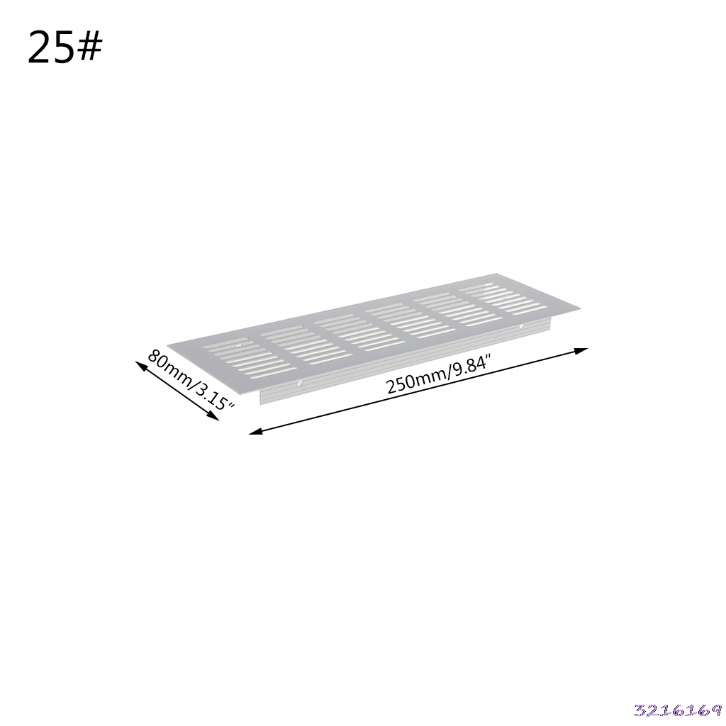 Aluminum Alloy Air Vent Perforated Sheet Web Plate Ventilation Grille: size 25cm