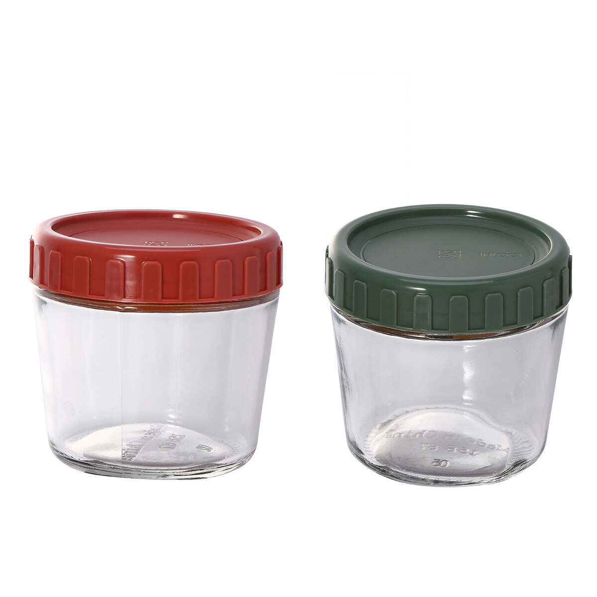 1 Set 2pcs Glass Sealed Storage Can Bird's Nest Cup Food Storage Container Grain Jar for Home Office Kitchen: B