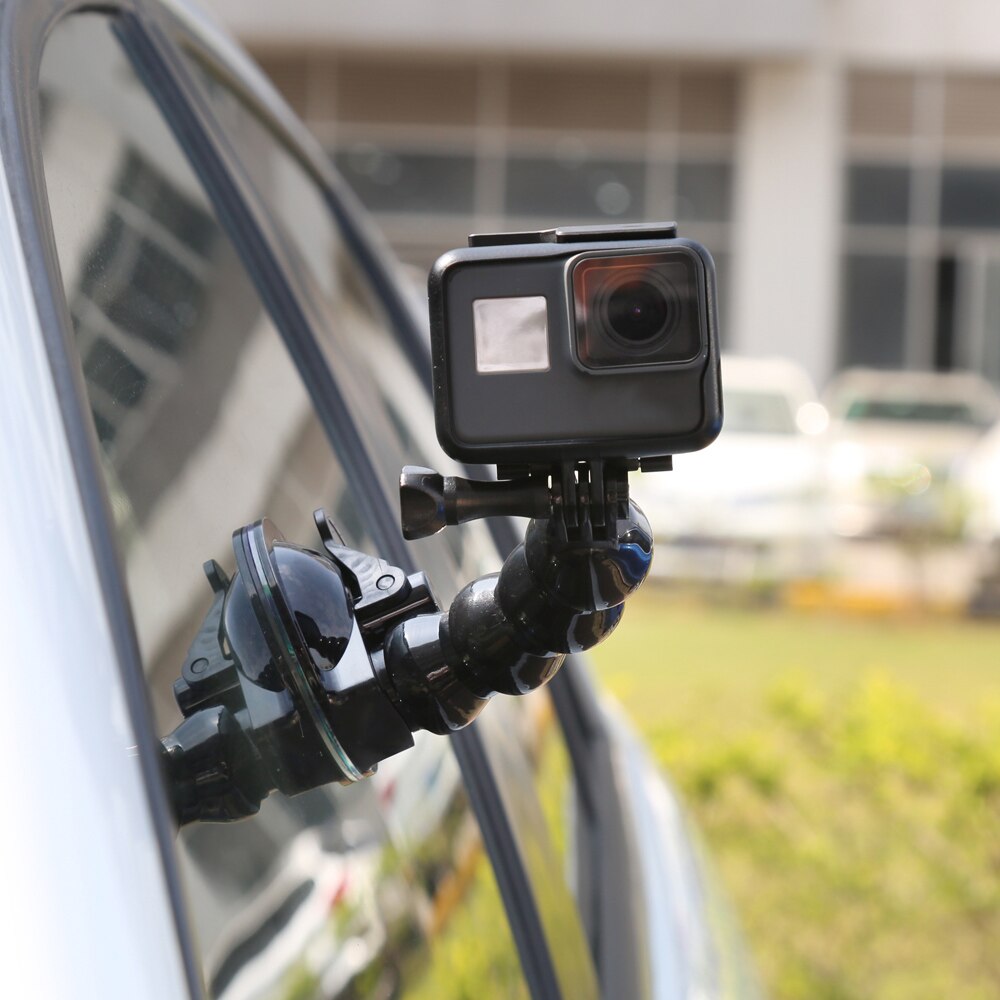 TELESIN Jaws Flex Suction Cup Car Window Mount Holder Flexible Gooseneck Extension for GoPro Hero 10 9 8 7 Insta360 Osmo Action