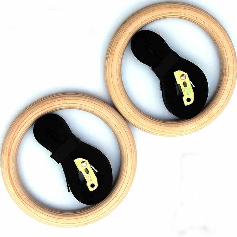 Nueva Madera 28mm Anillas De Gimnasia Gimnasio Gimnasio de Ejercicio Muscular Ejercicio Crossfit Pull Ups Ups