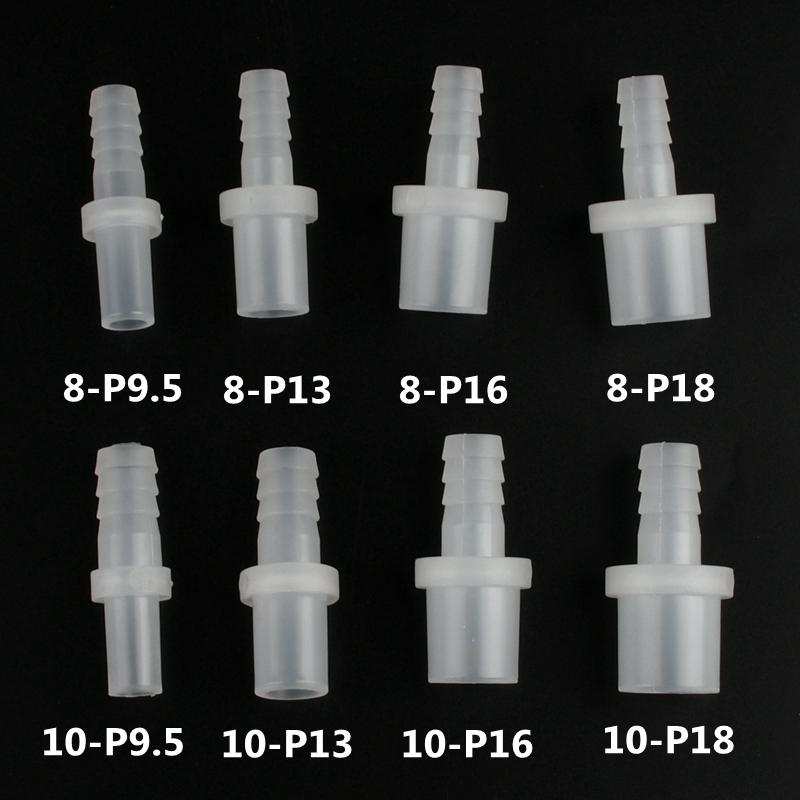 3-200 sztuk płaskie 9.5 ~ 20mm do 8 ~ 10mm PP złącza Fish Tank złączki do węży rura akwariowa stawy ogrodowe złącza wodne