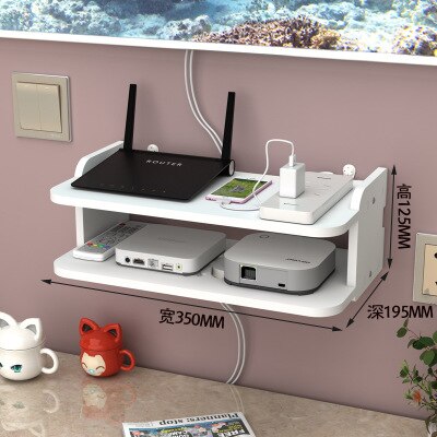 Punch-free Router WIFI Living Room Socket Set-top Box Rack Rack Router Storage Box Wall Hanging Decorative Partition Bedroom: 12Non-marking hook