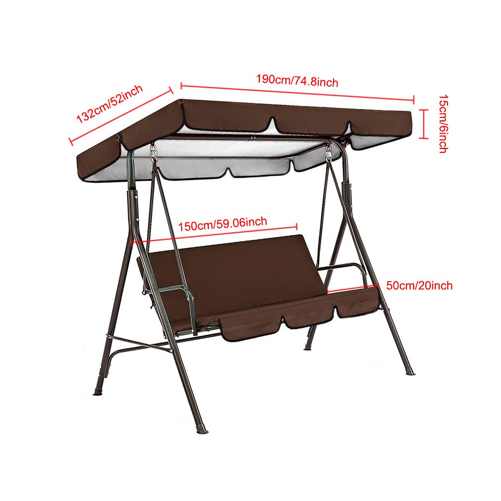 190x132*15CM Swing Canopy Cover Swing Chair Cover Grandado