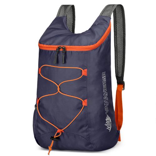 Outdoor inpakbare rugzak Opvouwbare kampeerrugzak met grote capaciteit Anti-splash Reizen Wandelen Dagrugzak Sporttas voor heren Dames: Black
