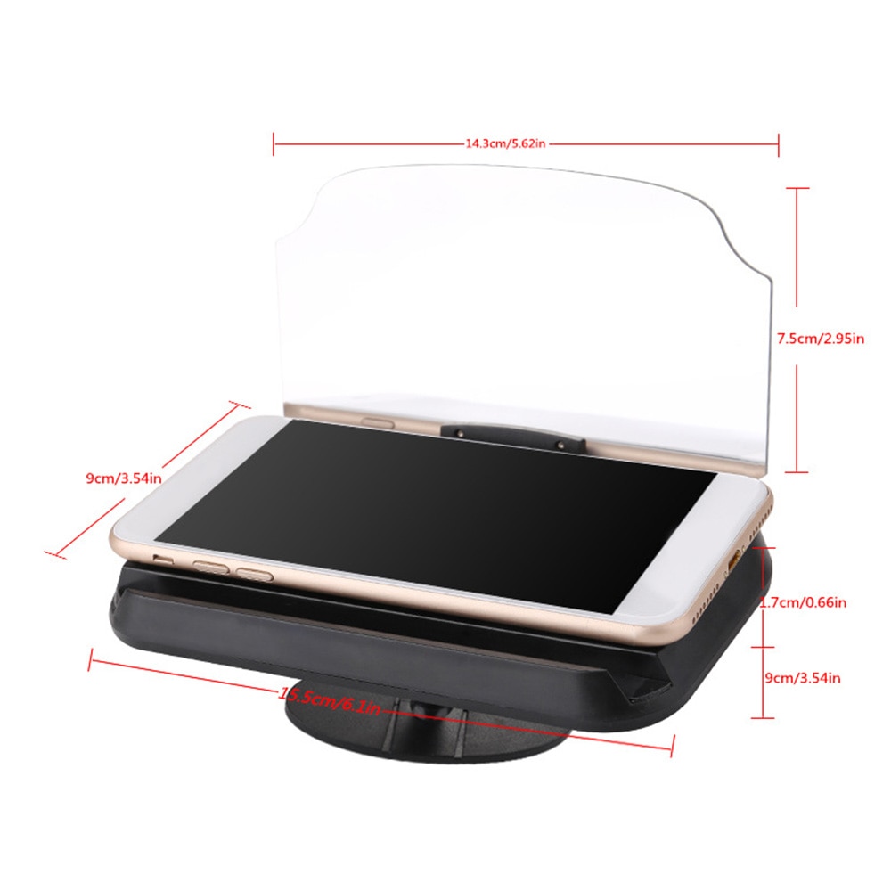 Przednia szyba samochodu projektor HUD głowa w górę wyświetlacz uniwersalny uchwyt na telefon komórkowy uniwersalne akcesoria samochodowe