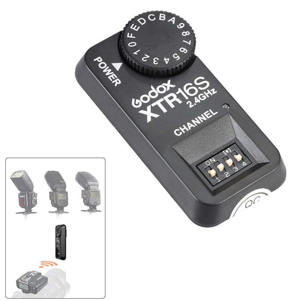 Godox XTR-16S 2.4G Draadloze X-systeem Afstandsbediening Flash Ontvanger voor VURE V860 V850