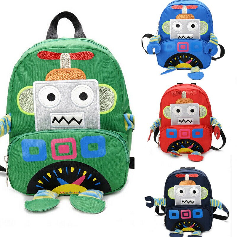 Peuter Kids Jongens Meisjes Leuke 3D Cartoon Robot Rugzak Schooltas Schoudertas Kinderen Rugzak Kinderen