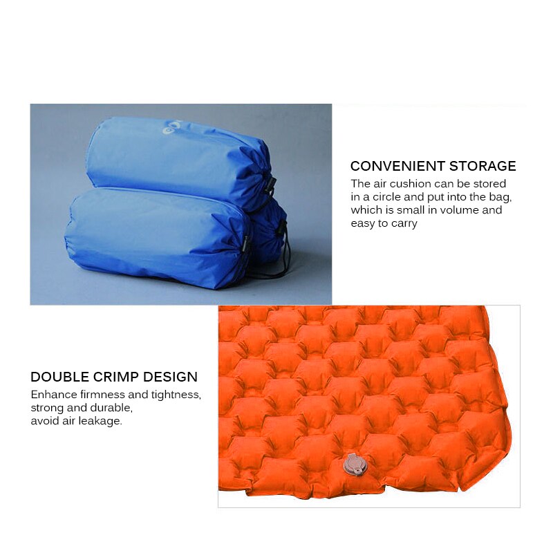Coussin de couchage Camping gonflable Tpu camping avec oreiller matelas d'air coussin de couchage pique-nique randonnée autres activités tapis de plein air