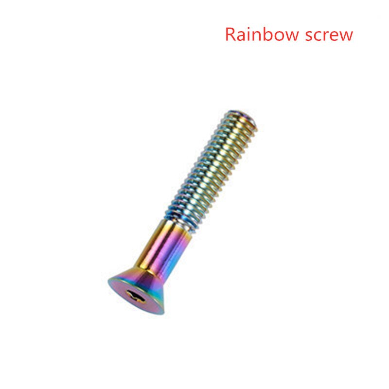KRSEC 1pcs Mountain Bicycle Bowl Cover + Screw Stem Top Cap Cover Headset Screws Bicycle Cycling Accessories Set 3 colors: Rainbow screw