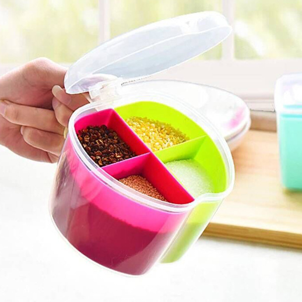 Seasoning Box Stackable Seasoning box colorful integrated with spoon salt ... – Grandado
