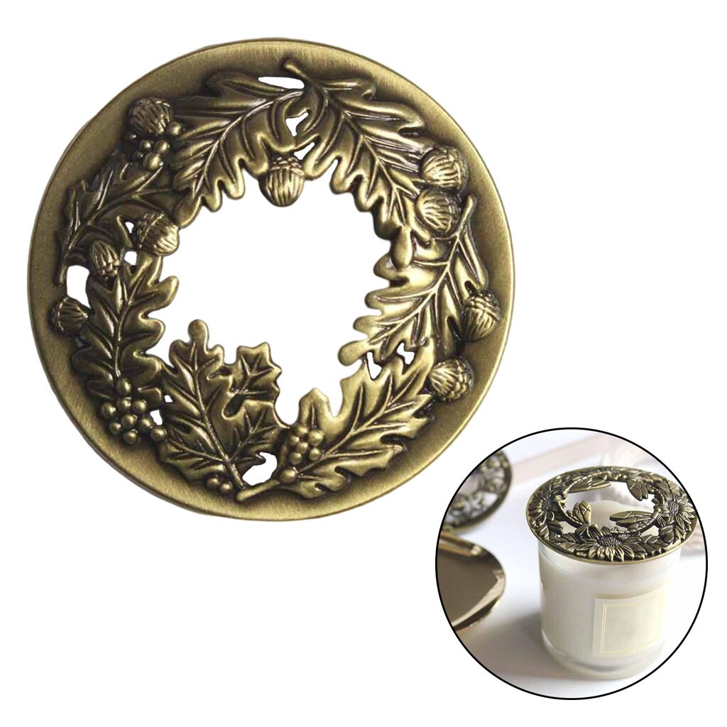 Krug Kerze Deckel Deckel Abdeckung Kerze Schatten mit Geformt aufbringen Dekorative: Beere Blatt