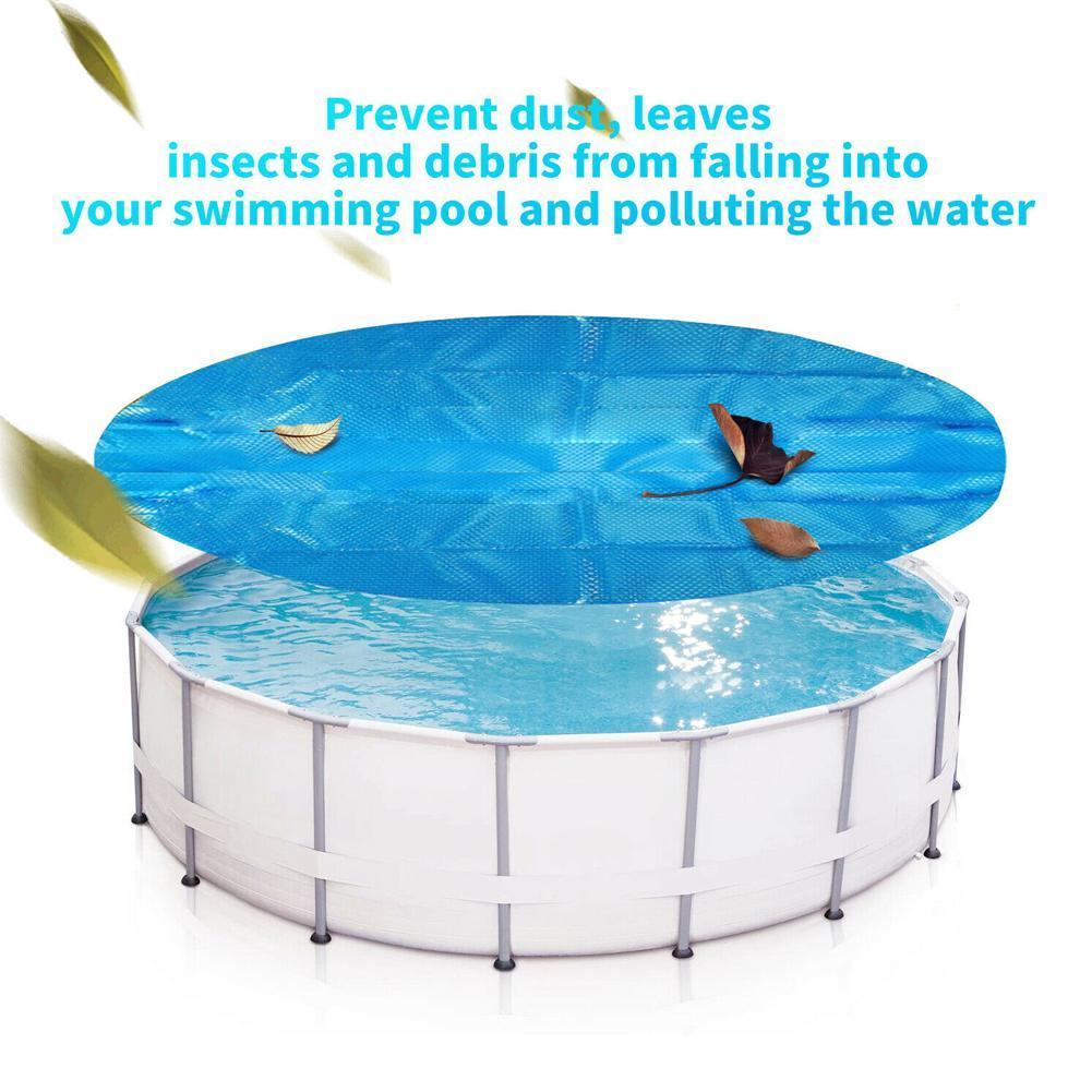 8/10ft poolovertræk rundt regntæt swimmingpoolafdækning anti-fordampning til oppustelig isolering pool film  t0 t 2