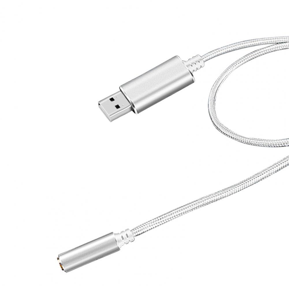 USB o Adapter External Sound Card with 3.5mm Headphone and Microphone Jack for Windows/Mac/Linux/Pc/Laptops/PS4