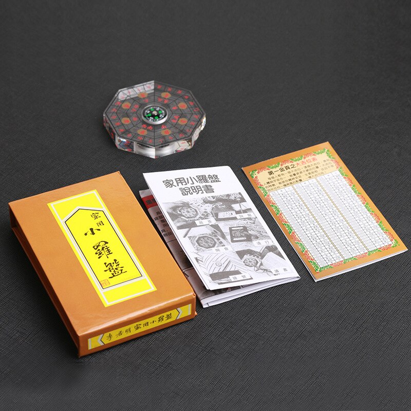 Thuis Kristal Acryl Geomantische Kompas Draagbare Taoïstische Zegen Artikelen Fengshui Kompas Geluk Ritueel Ornamenten Decoratie