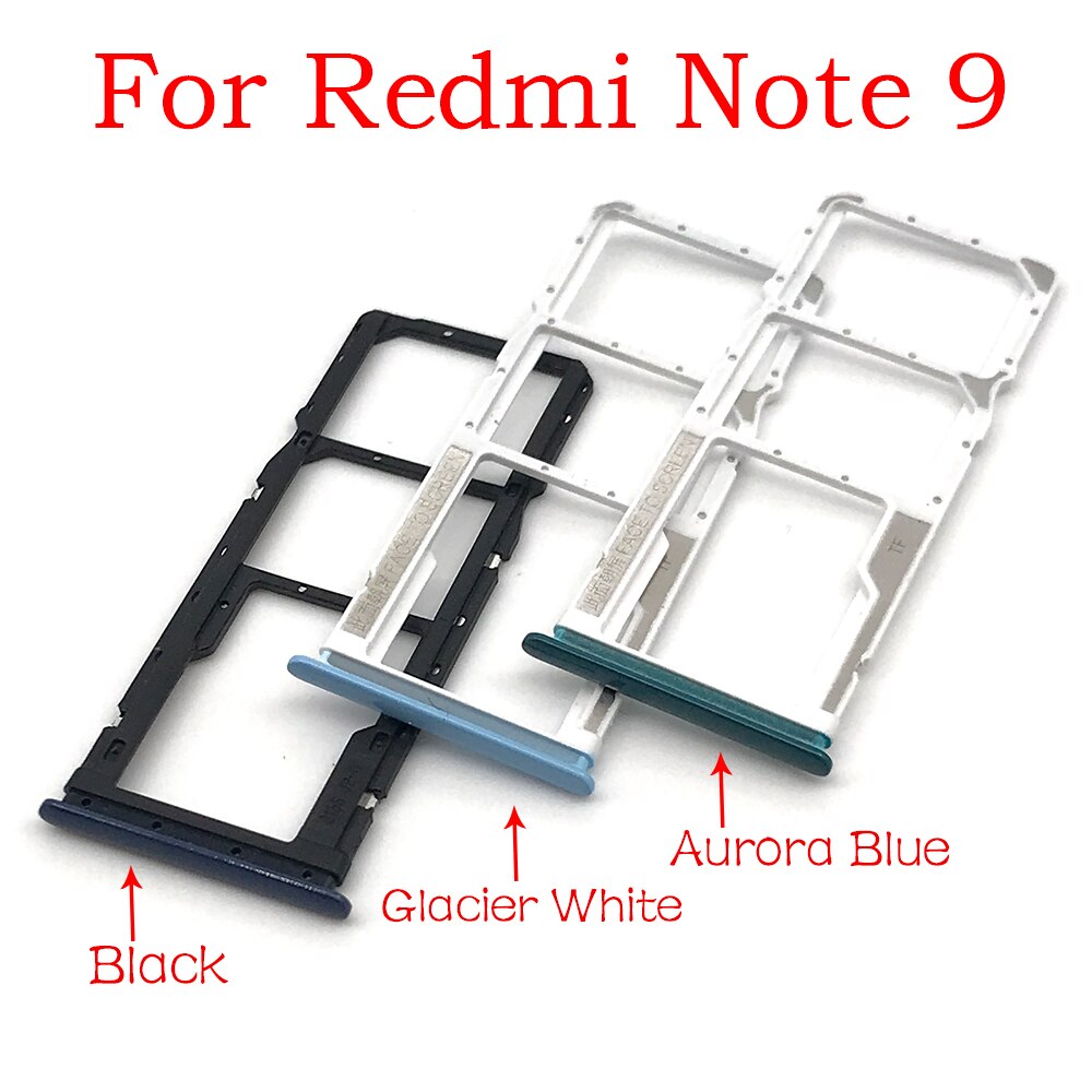 Sim Tray Voor Xiaomi Redmi Note 9 Sim-kaart Houder Lade Slot Houder Vervanging Deel