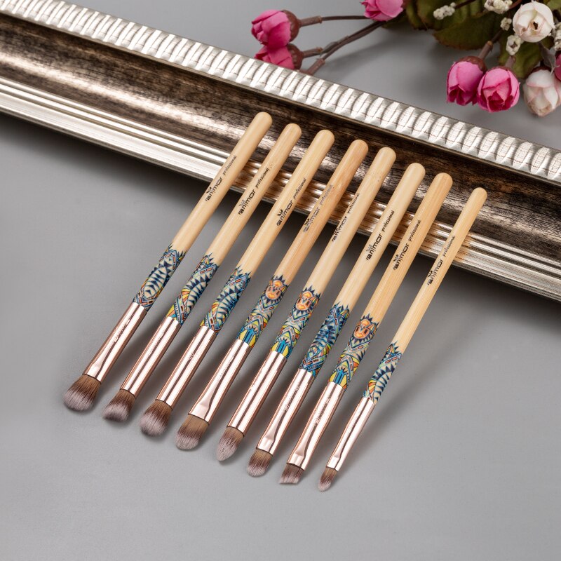 Anmor pinceaux de maquillage maquillage brosse cheveux synthétiques beauté fard à paupières ensemble fond de teint poudre cosmétiques Kit outils