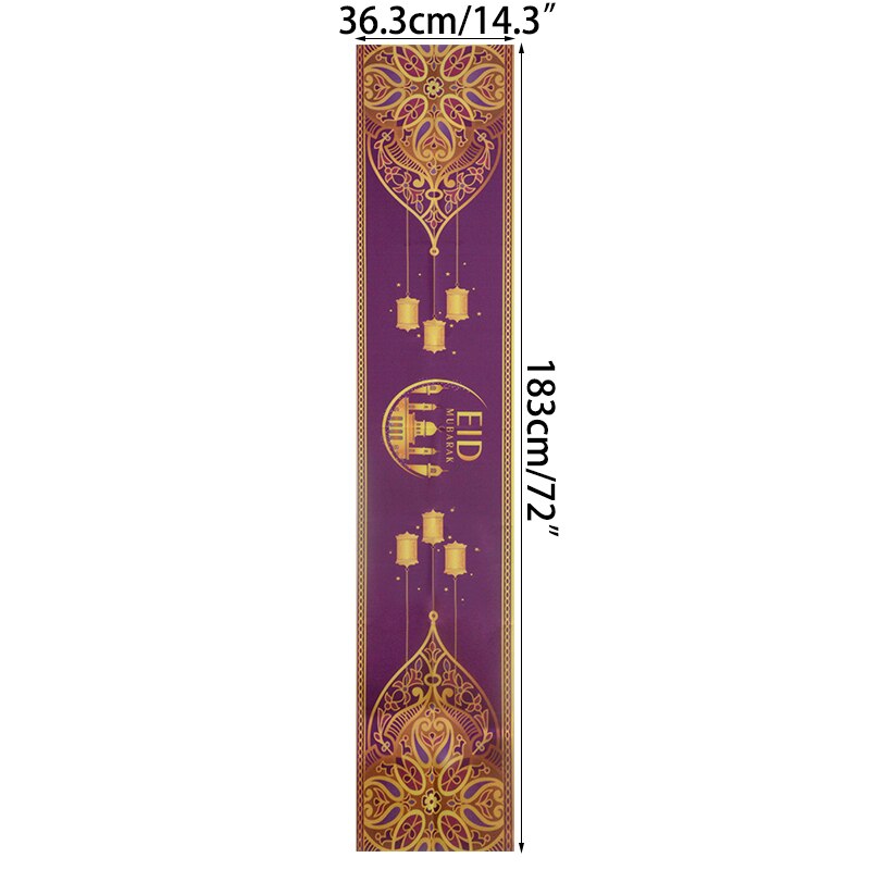 Eid Mubarak Tafelloper Tafelkleed Ramadan Kareem Eid Al-Fitr Decoratieve Tafelkleed Cover Voor Thuis Islamitische Mubarak Party decor: B10