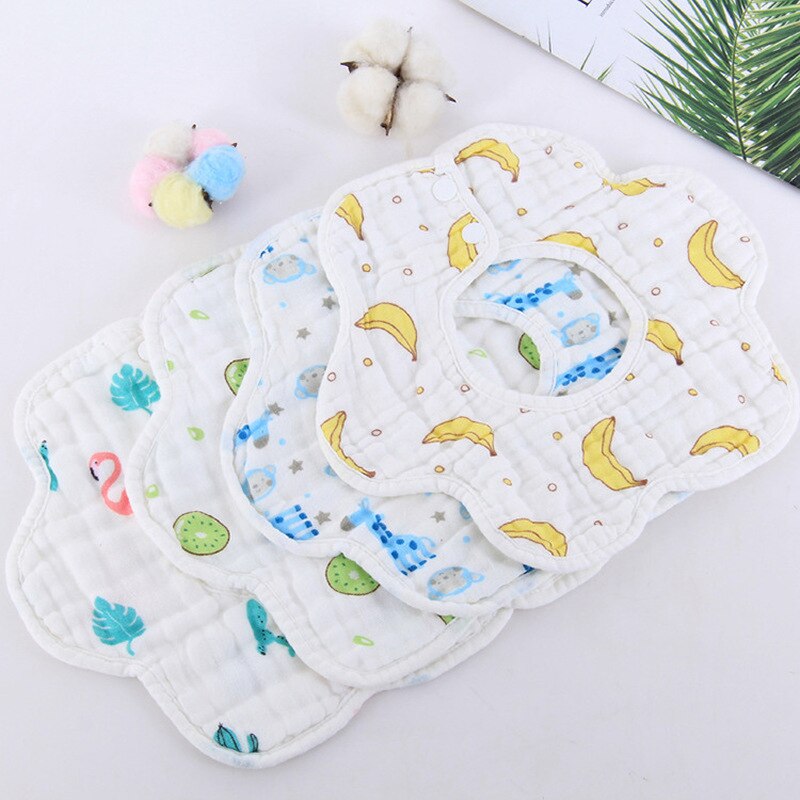 Baby Lätzchen 360 Grad Drehung 8 Schichten Blick Musselin Baby freundlicher Bandana Spucktuch Weiche Neugeborenen Speichel Handtuch Baby zeug