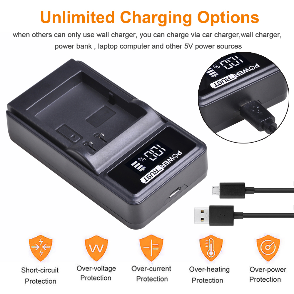 PowerTrust LED USB Charger for Arlo Pro Arlo Pro 2 Arlo Security Light and Arlo Go Rechargeable Battery VMA4410