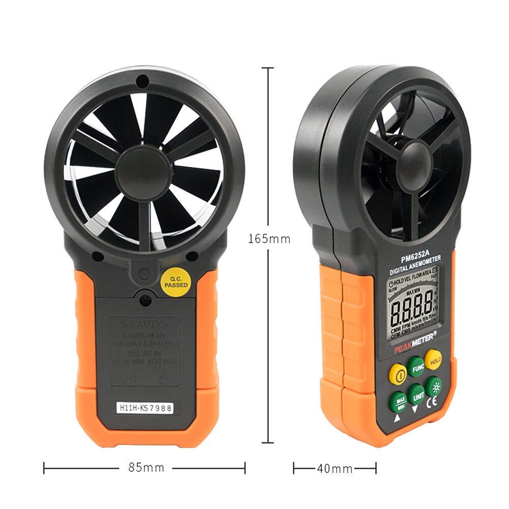 LCD Display Mountaineering Digital Anemometer Wind Speed Tester Sailing Air Volume Measuring Portable Handheld Windsurfing