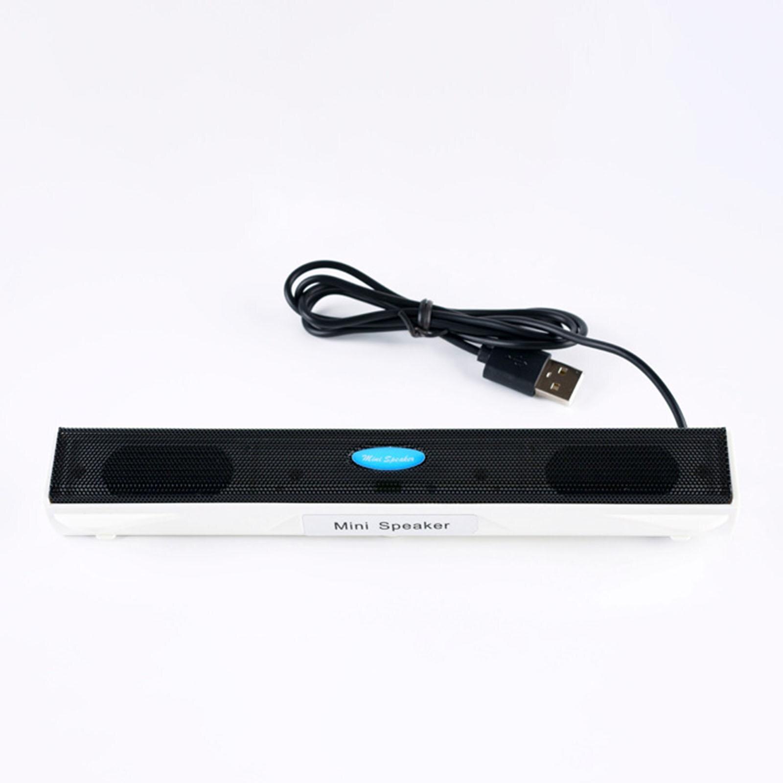 Mini USB Computer Speaker Stereo Sound Soundbox Clip On Subwoofer Bass Sound Bar for PC Laptop Desktop Space Saving Dorm