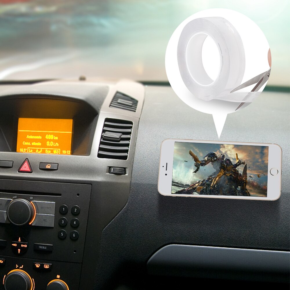 1/2/3/5m herbruikbare dubbelzijdige nano transparante tape verwijderbare sticker afwasbare kleeflus schijven stropdas lijm gadget