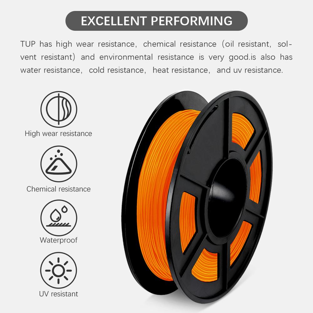 3D Stampa Filamento TPU Filamento Flessibile TPU filamento Stampante 1.75 millimetri 0.5kg di Materiali per La Stampa di Plastica Per 3D orange colore
