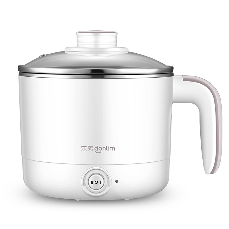 Mini Electric Cooking Pot 1.2L Electric Skillet Stainless Steel Electric Caldron Household Boil Stew 304