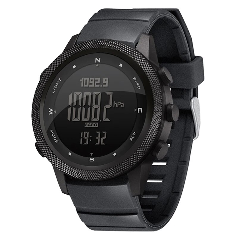 NORTH EDGE APACHE-46 Men Digital Watch Outdoor Sports Running Swimming Outdoor Sport Watches Altimeter Barometer Compass WR50M: Red