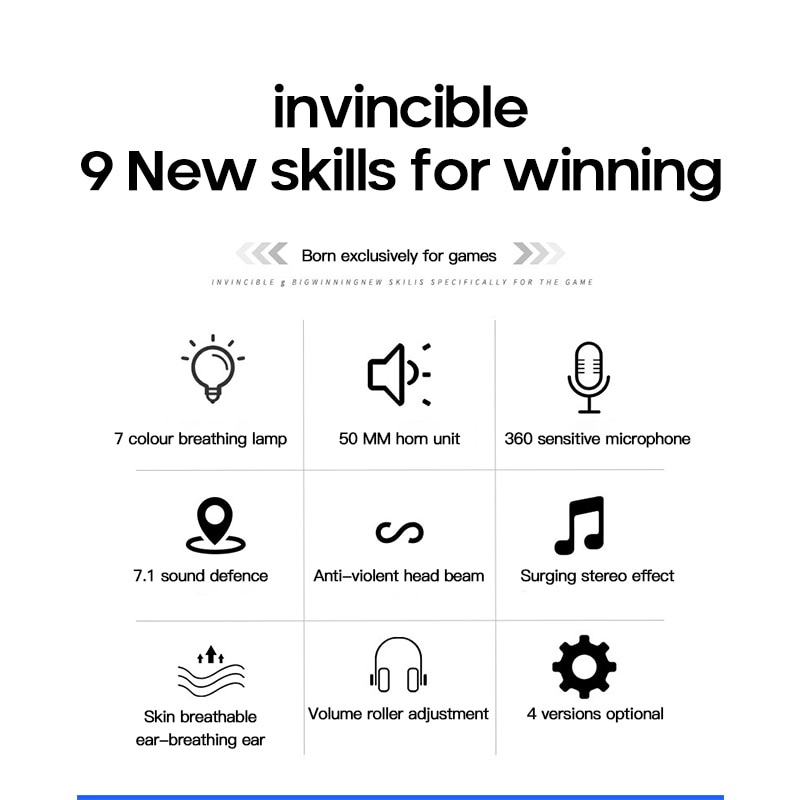 7.1- kanals hovedtelefoner med ledning til professionel gaming headset lyd stereo computer headset med mikrofon led lys gamer tilbehør